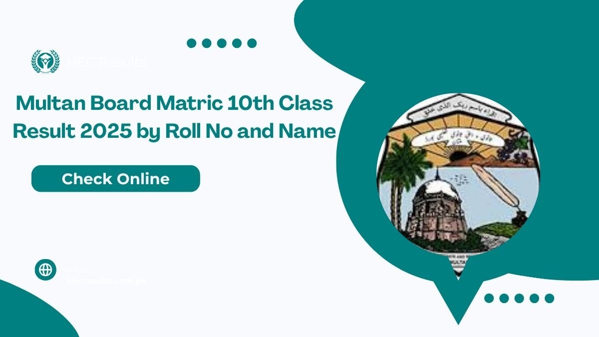 Multan Board Matric 10th Class Result 2025 by Roll No and Name